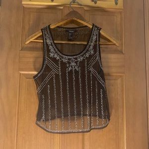 Beaded Mesh Top Small Forever 21